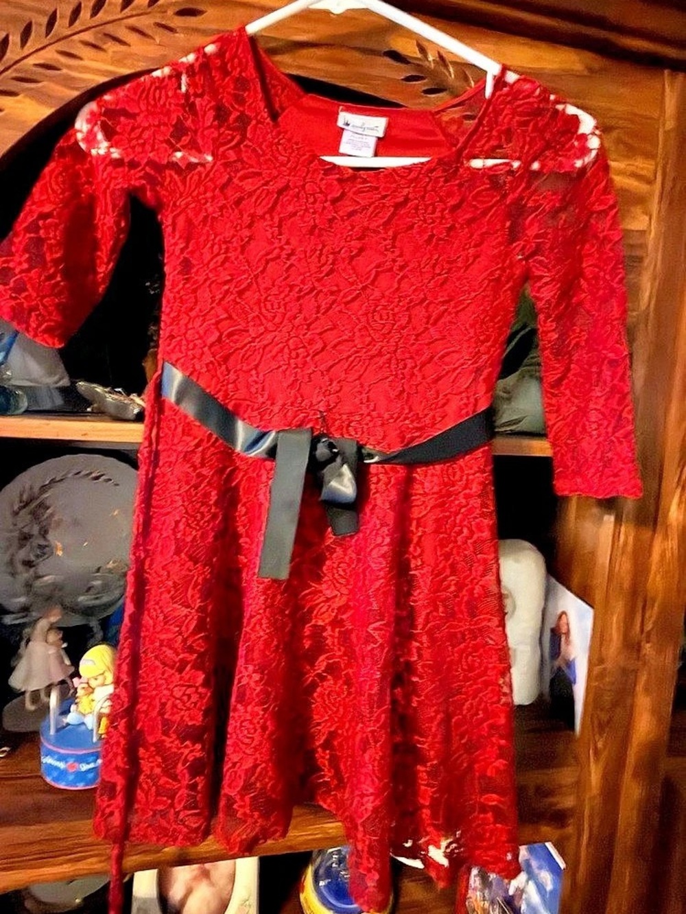 Simply Sweet Girls' Floral Dress Size 7 Red NWT